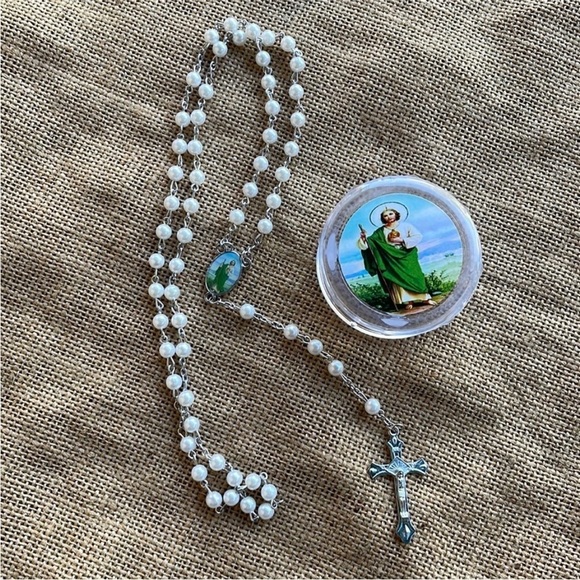 San Judas Tadeo | Saint Jude Catholic Rosary In box with box - Picture 4 of 6